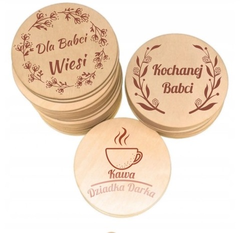 Personalizowane podkładki pod kubek Babci Dziadka
