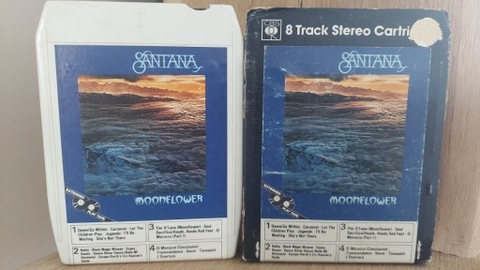 8 Track Cartridge Tasma Kaseta Santana Moonflower 