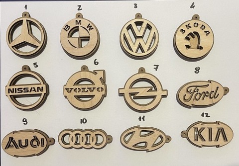 DE MADERA COLGANTE PARA LLAVES VW, AUDI, BMW ITD  