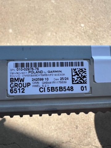 BMW OE GARMIN HEADUNIT HIGH АУДІО НАВІГАЦІЯ MGU22 - 5B5B548, 65125B5B548 