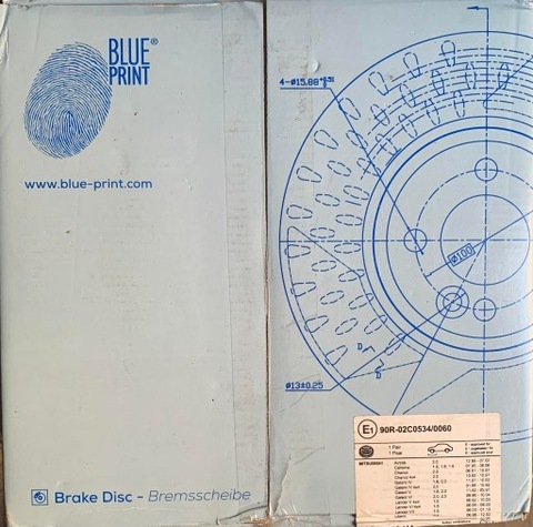 DISCO DE FRENADO BLUE PRINT ADC44321 (OS PRZEDNIA)  