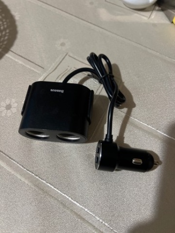 РОЗПОДІЛЮВАЧ ГНІЗДА ПРИКУРЮВАЧА BASEUS 2XUSB 3,1A 100W ЗАРЯДНИЙ ПРИСТРІЙ SAMOCHOD. 