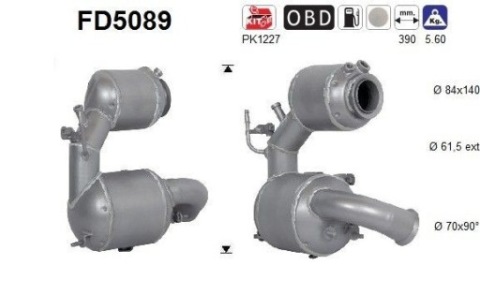 ФІЛЬТР DPF САЖОВИЙ AS МІНІ COUNTRYMAN R60 МІНІ PACEMAN R61 2,0D 1,6D 