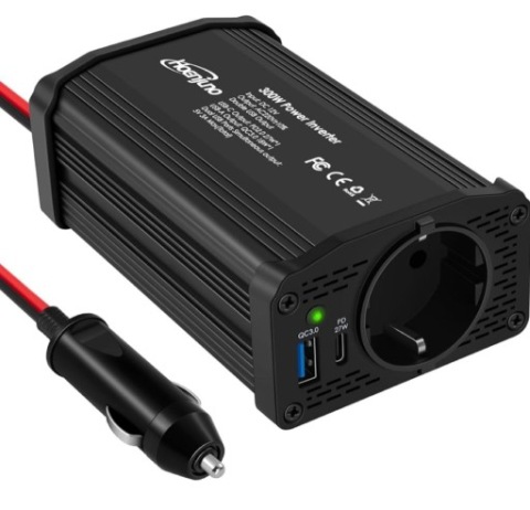 ПЕРЕТВОРЮВАЧ АВТОМОБІЛЬНА HOENJUNO 300W 230V/USB/USB-C 