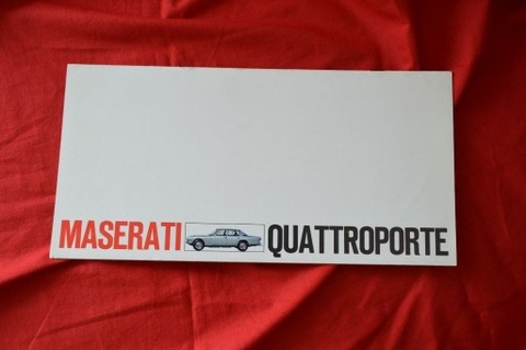 Maserati Quattroporte prospekt katalog 1968 