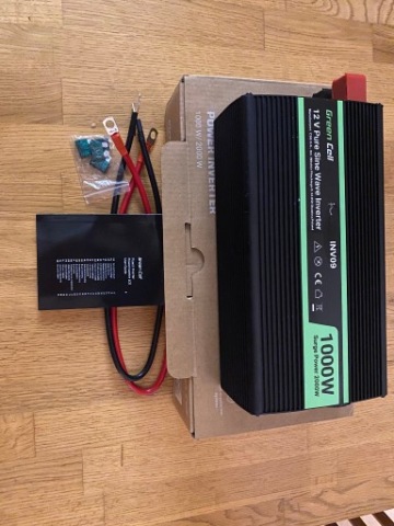 НОВА ПЕРЕТВОРЮВАЧ GREEN CELL INV09 12V NA 230V, 1000W / 2000W, SINUSOIDA 
