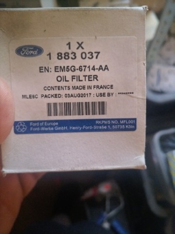 ФІЛЬТР МАСТИЛА FORD 1883037 