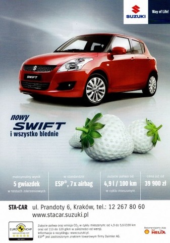 SUZUKI SWIFT - KATALOG / FOLDER 2010 AÑO  