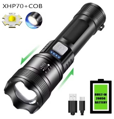 ЛІХТАРИК TAKTYCZNA WOJSKOWA БАТАРЕЯ 26650 USB 5000 LM ULTRA СВІТЛИЙ КОЛІР СВІТЛО 