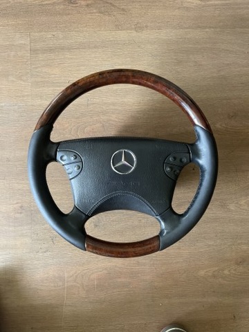 VOLANTE MADERA CUERO AMG MERCEDES 208 W210 W463  