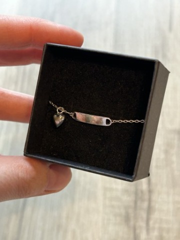 Bdansoletka srebrna 925 srebro z serduszkiem prezent nowa z metką serce 