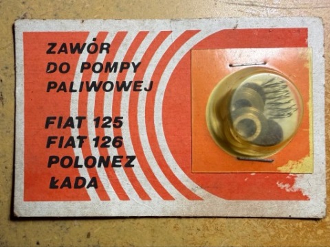 КЛАПАН DO НАСОСУ ТОПЛИВНИЙ FIAT 125, FIAT 126, POLONEZ, LADA, MALUCH 