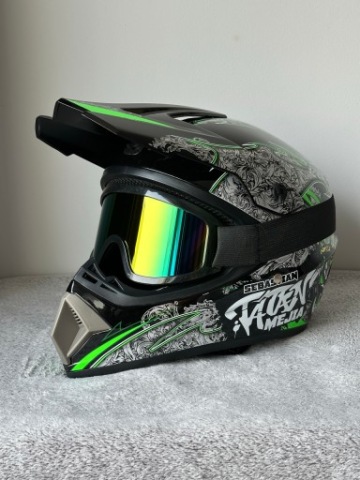 ШОЛОМ ВЕЛОСИПЕДНИЙ / MOTOCROSS / CROSS M 57-58 CM + ОКУЛЯРИ | GOTOWY DO ЇЗДИ 