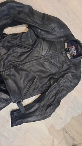 CHAQUETA CUERO AL MOTOCICLETA FIRMY IXS + PANTALONES  