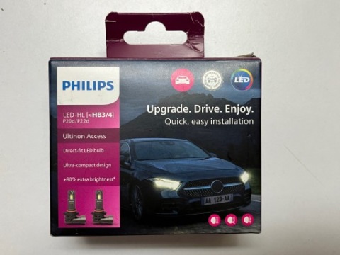 ЛАМПОЧКИ PHILIPS LED (СВІТЛОДІОД) ULTINON ACCESS HB3 HB4 6000K КОЛІР БІЛИЙ 2 SZT. 