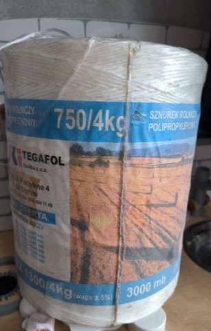 Szpula sznurek rolniczy tegafol 3000 mb 750/4kg