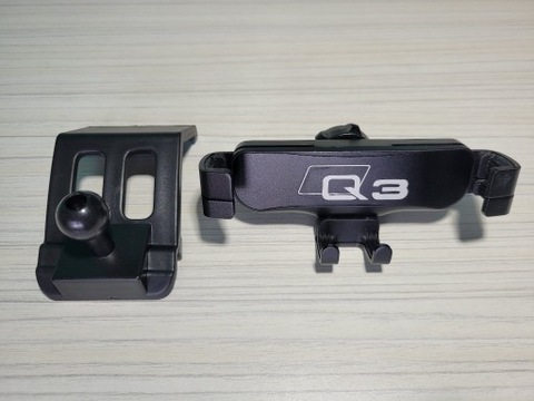 BRACKET ON PHONE AUDI Q3 II GEN - BLACK FROM LOGO  