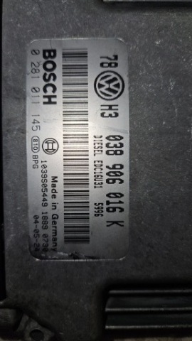 VW ПАСАТ B5 КОМП'ЮТЕР БЛОК КЕРУВАННЯ ДВИГУНА 038906016K 2.0 TDI BGW 