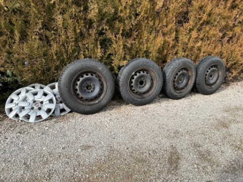 КОЛЕСА ЗИМОВІ + КОВПАКИ FIAT PANDA 4X98 13” UNIROYAL MS ПЛЮС 77 155/80R13 