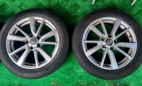 ТИТАНОВЫЕ ДИСКИ КОЛЕСА TOYOTA 17' 5X114 ШИНЫ ЗИМА 215/55/17 