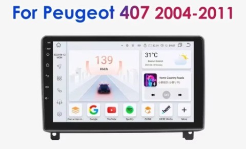 РАДІО ANDROID PEUGEOT 407 2004–2011 + CANBUS + КОМПЛЕКТ ПРОВОДІВ (НЕ DO RT3/RT4) 