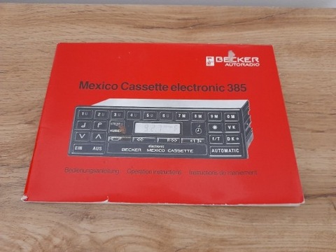 BECKER LIBRO MANUAL RADIO MEXICO 385  