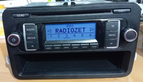 RCD210 1K0035156B VW GOLF, CADDY, PASSAT, SKODA FABIA - PANASONIC Z КОДОМ 
