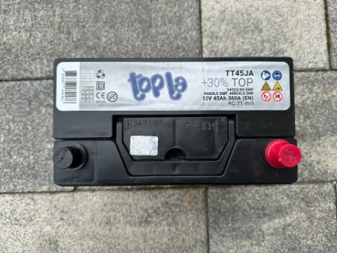 АКУМУЛЯТОР TOPLA ТОП JAP 12V 45AH 360A P+ TT45JA 