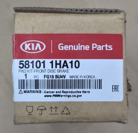 КОЛОДКИ ГАЛЬМІВНЕ PAD KIT-FRONT DISC BREAK 58101 1HA10 