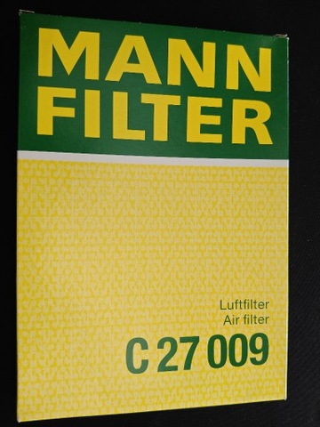 Filtr Powietrza C27009 MANN 1.2 TSI EA211 VW SKODA 