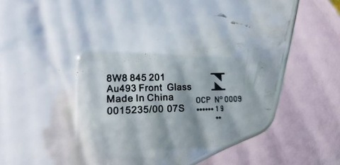 GLASS LEFT FRONT AUDI SPORTBACK  A5 8W8845201  