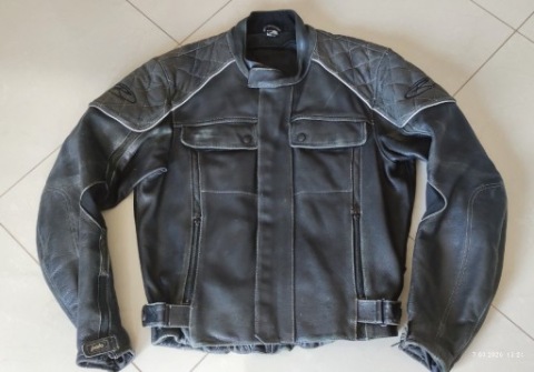 КУРТКА POLO ROZM. XL 52 МОТОЦИКЛЕТНА CAFE RACER ШКІРА ШКІРЯНА ЧОРНА 