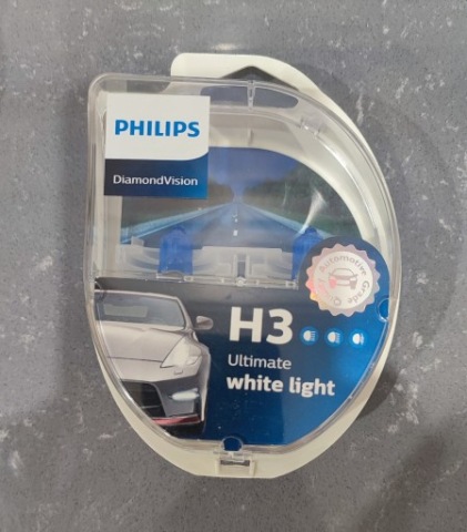 PHILIPS ЛАМПОЧКИ H3 12V 55W PK22S DIAMONDVISION ЦВЕТ БЕЛЫЙ КСЕНОН EFFECT 5000K 