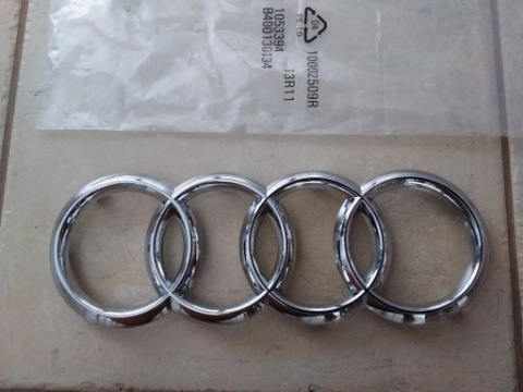 ЕМБЛЕМА AUDI ПЕРІД 273 MM, СРІБНИЙ БЛИСК 