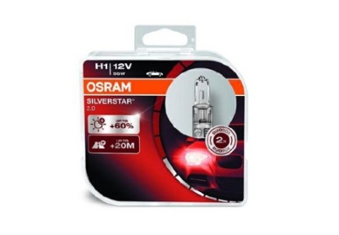 ЛАМПОЧКИ H1 OSRAM SILVERSTAR 2.0 12V 55W DUO БАГАЖНИК /2SZT/ 