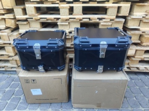 ALUMINUM CASE MOTORCYCLE CENTRAL BLACK 45L / 55L / 65L+ SLAB 