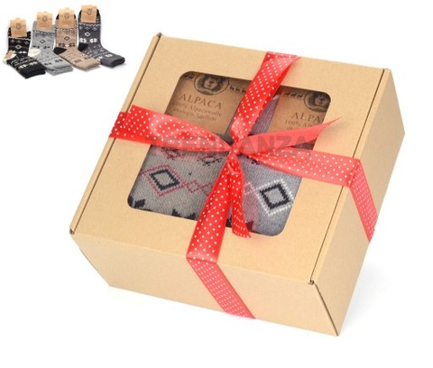 4x Skarpety Ciepłe Skarpetki Męskie Świąteczne Prezent na Święta 44-47 