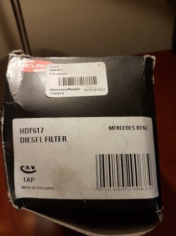 FILTRO COMBUSTIBLES DELPHI HDF617 MERCEDES GASOLINA  