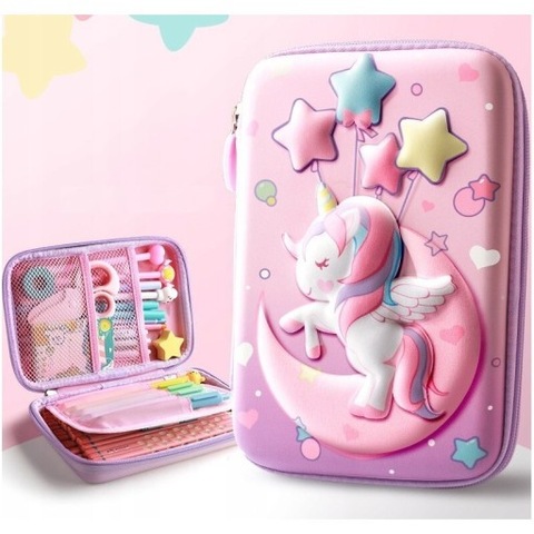 USZTYWNIANY DWUKOMOROWY PIÓRNIK 3D JEDNOROŻEC 