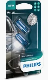 КОМПЛЕКТ ZAROWEK ЛАМПОЧКИ PHILIPS W5W PHILIPS X-TREMEVISION PRO150 2ШТ 
