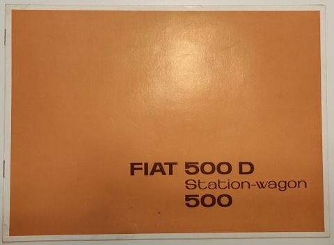 FIAT 500D Station Wagon 500  Prospekt 1963 r. 