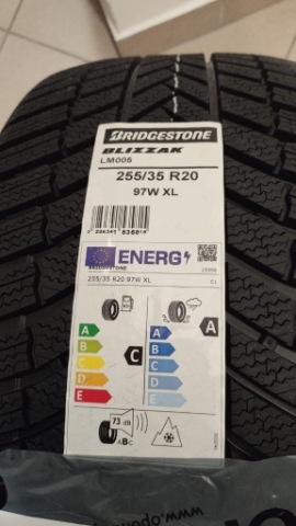 ШИНА BRIDGESTONE ЗИМА 255/35 R20 97W XL НОВА - ФАКТУРА 