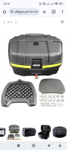 КОФР МОТОЦИКЛЕТНИЙ NA ШОЛОМ ATV ENDURO 47CM 39L ВЕЛИКИЙ MASYWNY + СПИНКУ XXL 