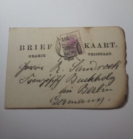 Afryka 1893 - Twee Pence - Nadruk - Pieczątka