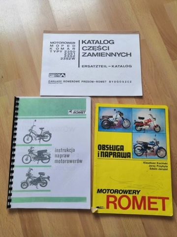 ROMET KOMAR INSTRUKCJA, KATALOG ЗАПЧАСТИ фото