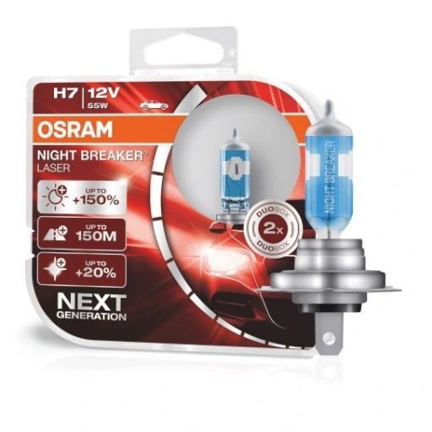 OSRAM ЛАМПОЧКИ H7 12V 55W NIGHT BREAKER LASER +150% 