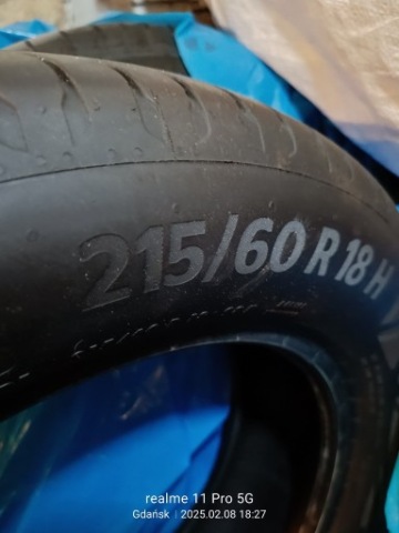 ШИНИ CALOROCZNE CONTINENTAL 215/60R/18H СТАН B.DOBRY , ПРОБІГ 6000 KM 