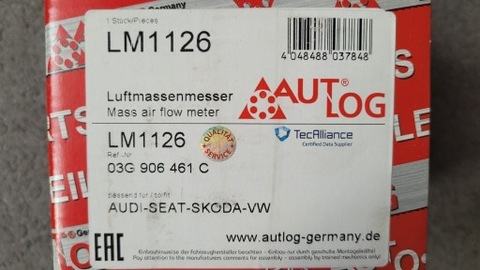 Przepływomierz LM1126 - VW 2.0 TDI -  03G 906 461C 