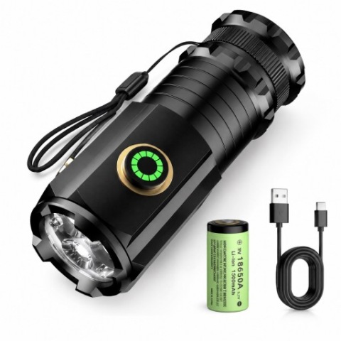 ЛІХТАРИК МІНІ ПОТУЖНА LADOWALNA РУЧНИЙ Z KLIPSEM XHP35 18350 USB-C 5000LM LED (СВІТЛОДІОД) 