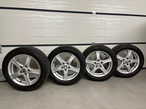 КОЛЕСА ТИТАНОВІ ДИСКИ SKODA 5X112 6JX16H2 ET48 KBA49473 ШИНИ CONTINENTAL 205/55R16 